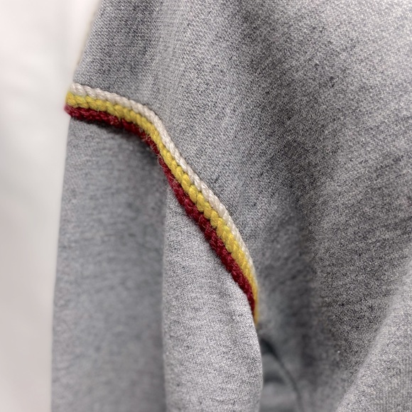 Madewell Embroidered-Trim Crop Sweatshirt Grey Sz Medium - Picture 8 of 12